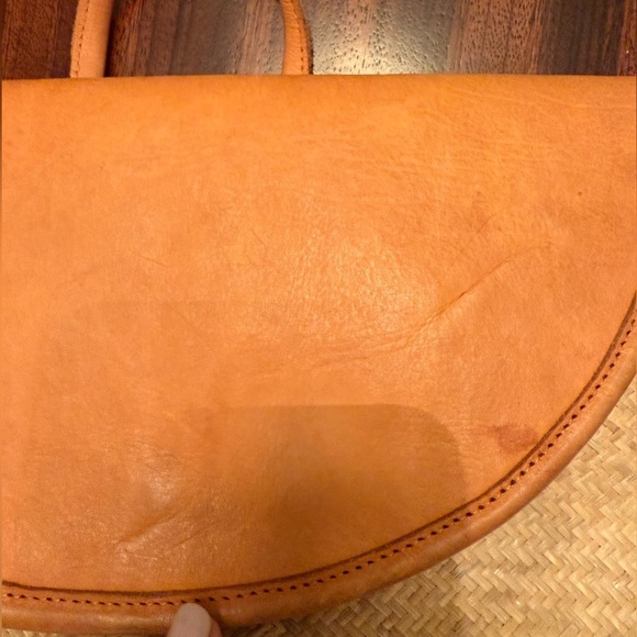 Street Level Shoulder Bag Backpack Raffia Tan Genuine Leather Boho Beach - Picture 14 of 15